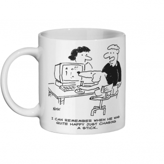 Dog at Computer - Ceramic Mug