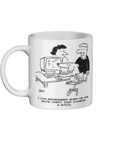 Dog at Computer - Ceramic Mug