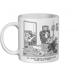 Vacuuming Robot in Bed - Ceramic Mug