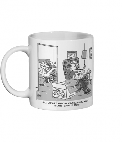 Vacuuming Robot in Bed - Ceramic Mug