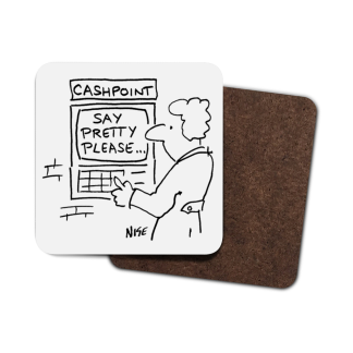 Single Hardboard Coaster banking-pretty-please