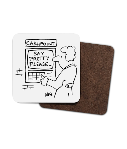 Single Hardboard Coaster banking-pretty-please