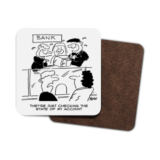 Single Hardboard Coaster checking-bank-account